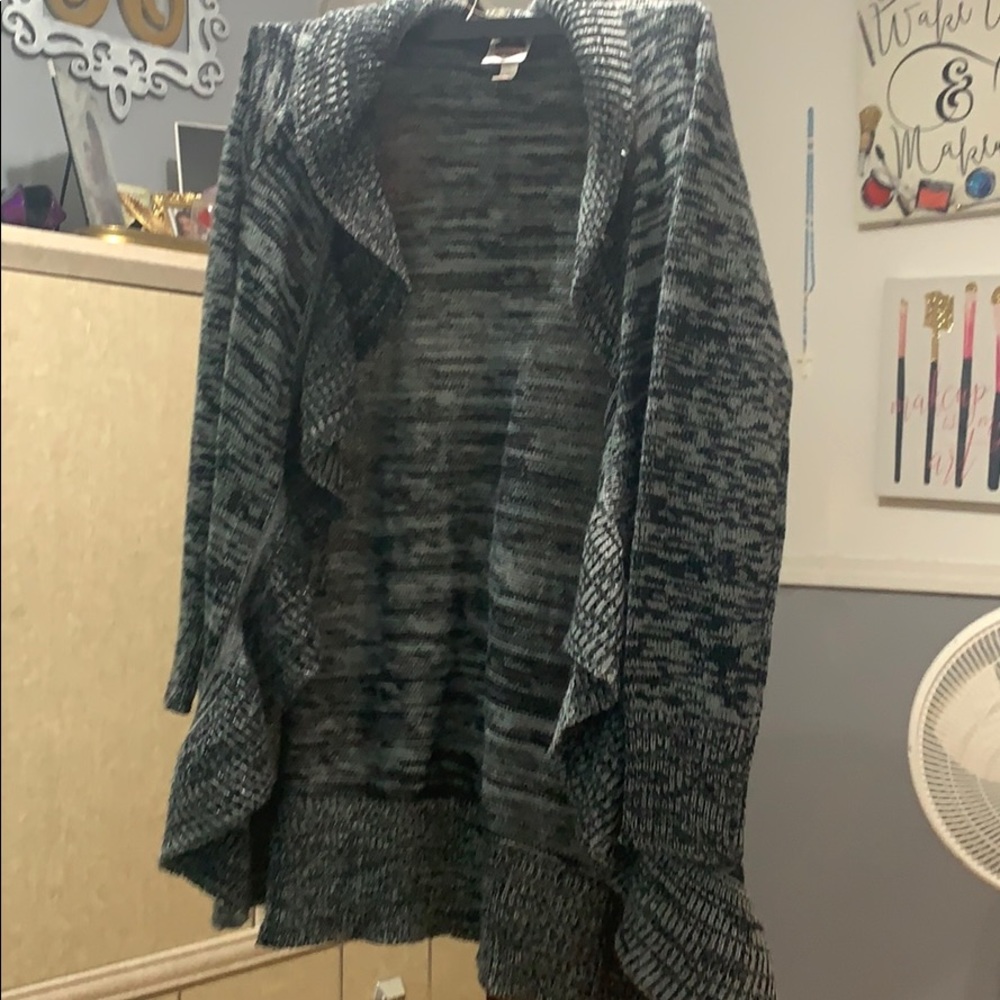 Grey and black cardigan